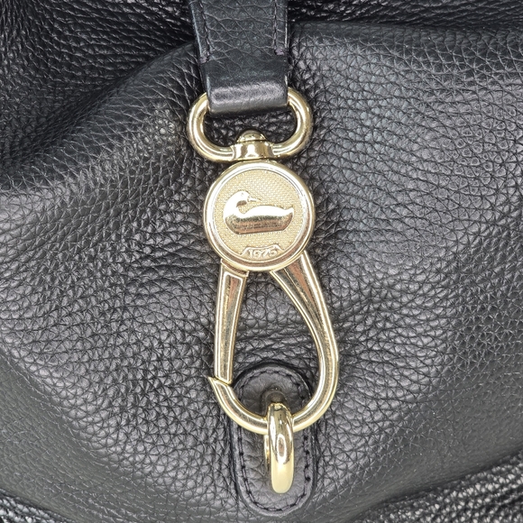 Dooney & Bourke Large Pebble Grain Logo Lock Hobo Bag in Black Leather - Picture 5 of 14